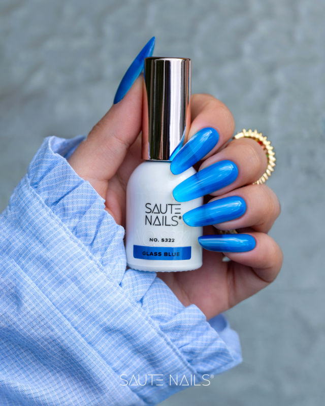 Smalto semipermanente effetto vetro s322 Glass Blue